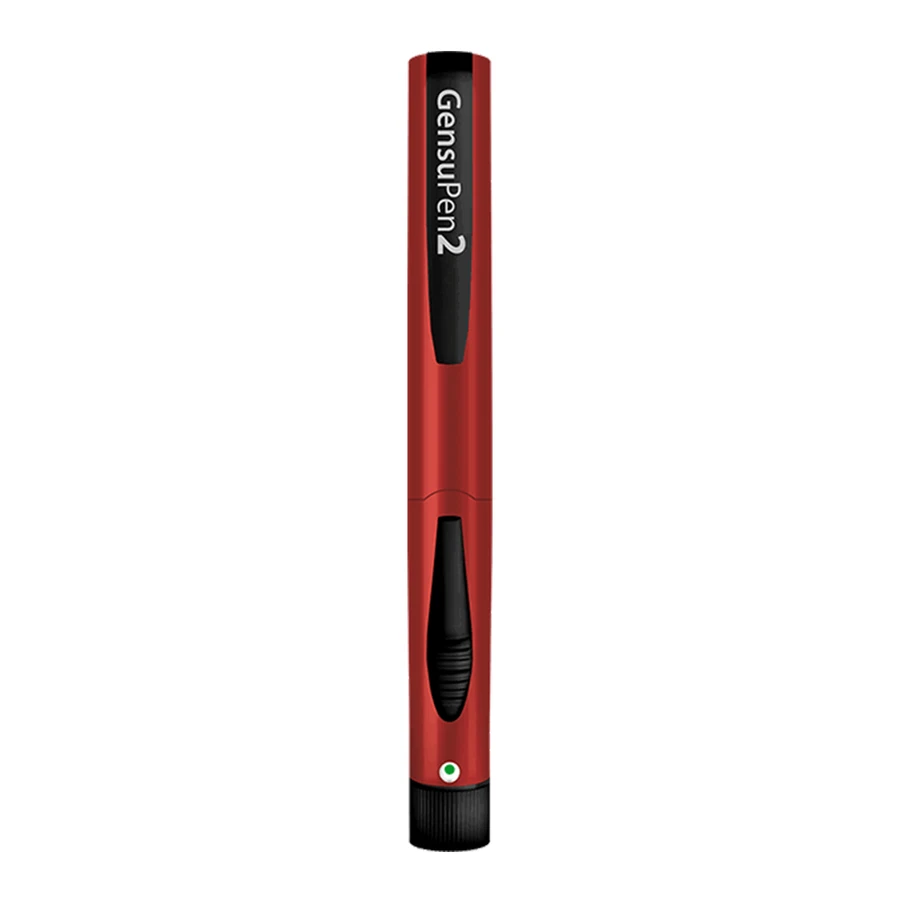 GensuPen 2, automatic insulin injector, maroon