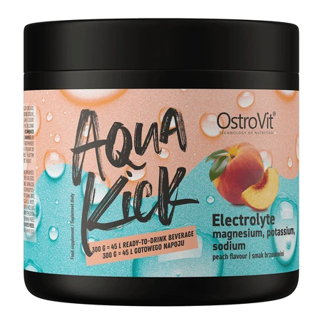 OstroVit Aqua Kick Electrolytes, powder, peach flavor, 300 g