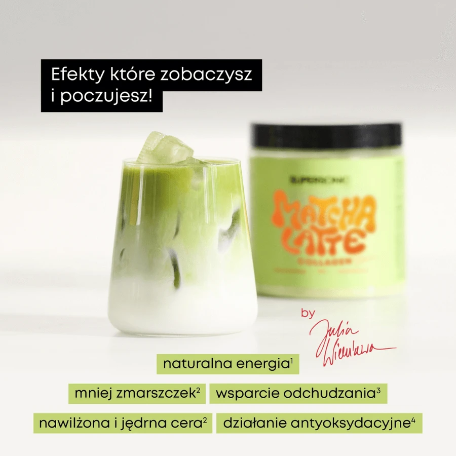 Supersonic Matcha Latte Collagen, passion fruit flavor, 280 g