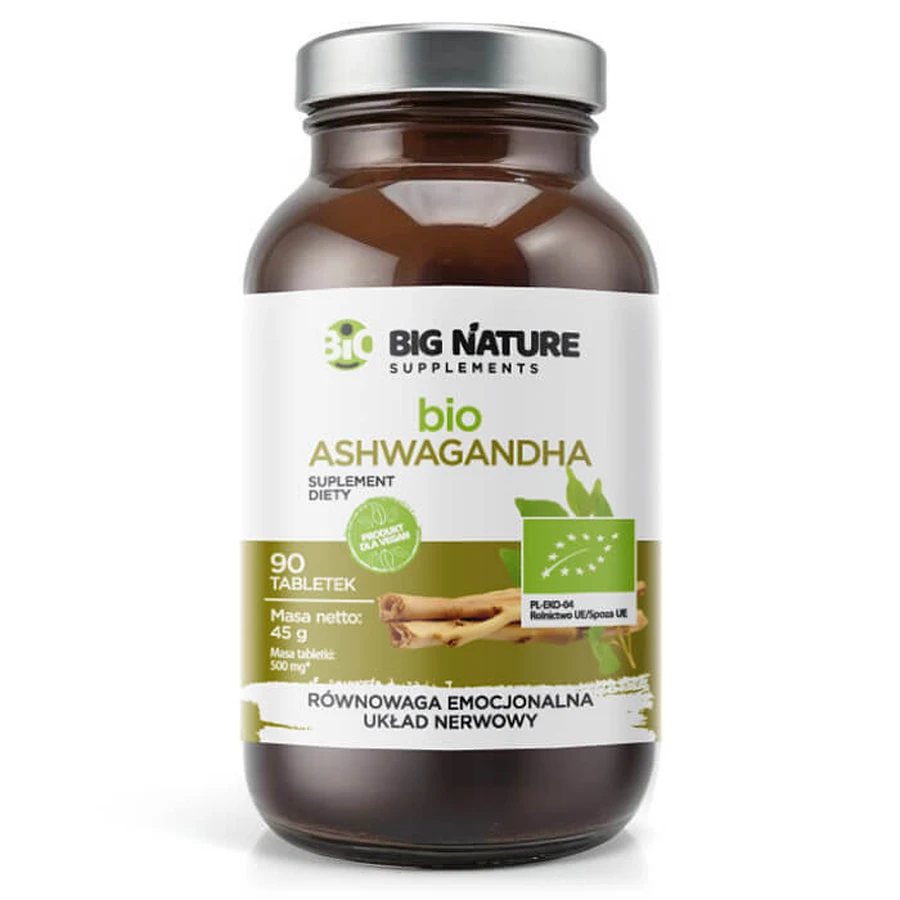 Big Nature Bio Ashwagandha, 90 tabletten