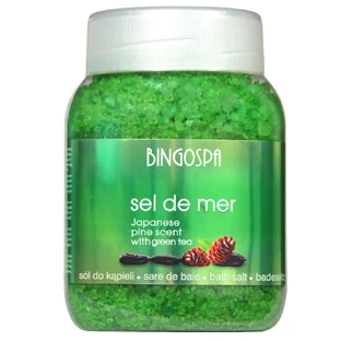 Bingospa Sel de mer, bath salt, green tea and Japanese pine, 1.35 kg