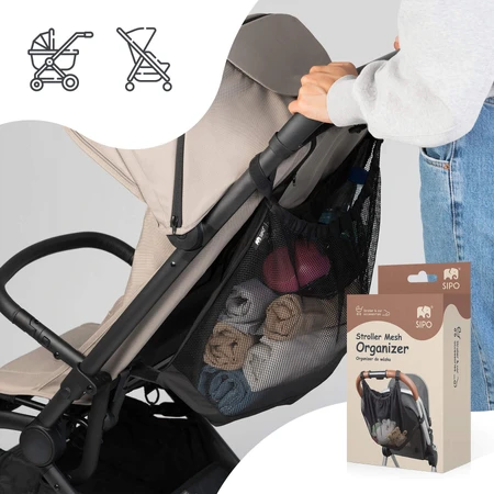 Sipo, mesh universele organiser - trolley tas, maat XL, zwart, 1 st