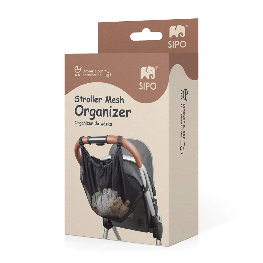 Sipo, mesh universele organiser - trolley tas, maat XL, zwart, 1 st