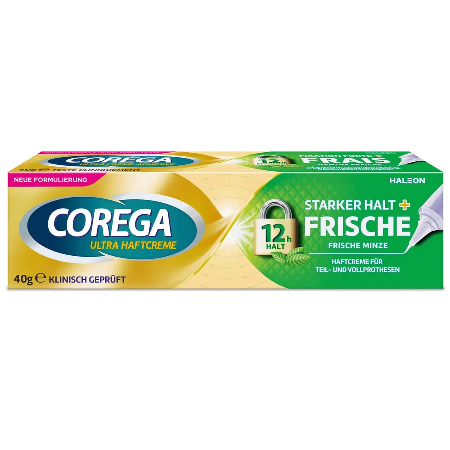 Corega, denture fixing cream, fresh mint, 40 g