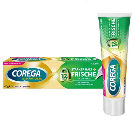 Corega, denture fixing cream, fresh mint, 40 g