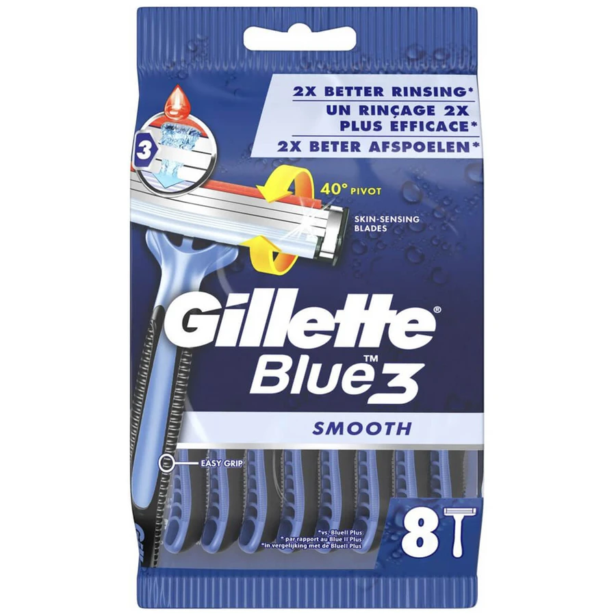 Gillette Blue 3 Smooth, Rasiermesser, 8 Stück