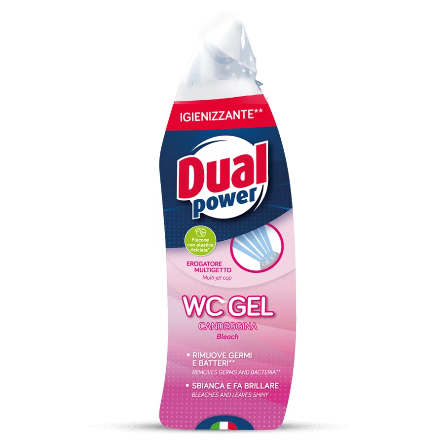 Dual Power, gel WC con blanqueador, 700 ml