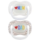 Canpol Baby's, fopspeen, 6-18 maanden, siliconen, symmetrisch, Night Glow, LoveMum&Dad, 2 stuks