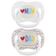 Canpol Babies, pacifier, 6-18 months, silicone, symmetrical, Night Glow, LoveMum&Dad, 2 pieces