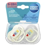 Canpol Babies, pacifier, 6-18 months, silicone, symmetrical, Night Glow, LoveMum&Dad, 2 pieces
