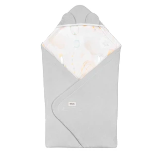 Lionelo Travel Swaddle Blanket, Sitztuch, Grey Balloon, 90 x 90 cm