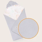 Lionelo Travel Swaddle Blanket, Sitztuch, Grey Balloon, 90 x 90 cm