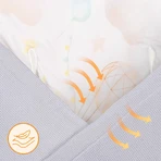 Lionelo Travel Swaddle Blanket, Sitztuch, Grey Balloon, 90 x 90 cm