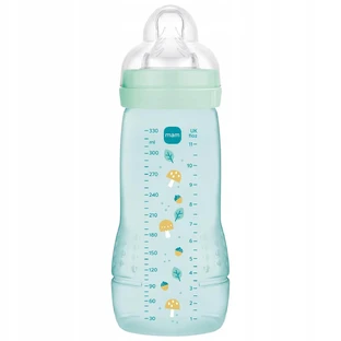 MAM Easy Active, biberon anti-colique, avec tétine en silicone, motif Fruits, unisexe, à partir de 4 mois, 330 ml