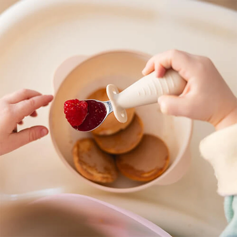 BabyOno, couverts pour bébé, acier inoxydable, beige, à partir de 12 mois