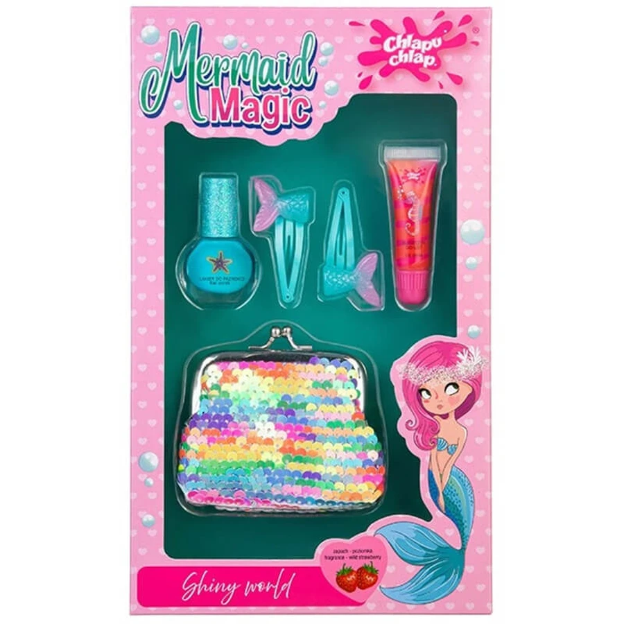 Chlap Chlap Mermaid Magic, Geschenkset mit Geldbörse und Haarspangen, ab 5 Jahren