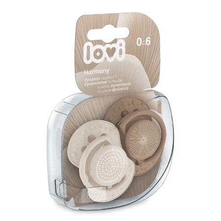 Lovi, fopspeen, 0-6 maanden, silicone, dynamisch, Harmony Girl, 2 stuks