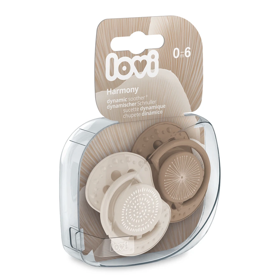 Lovi, fopspeen, 0-6 maanden, silicone, dynamisch, Harmony Girl, 2 stuks