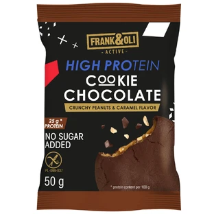 Frank&Oli High Protein, weicher Protein-Keks, knackige Erdnüsse und Karamell, 50 g
