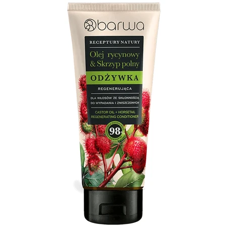 Barwa Receptury Natury, acondicionador capilar, aceite de ricino, 200 ml