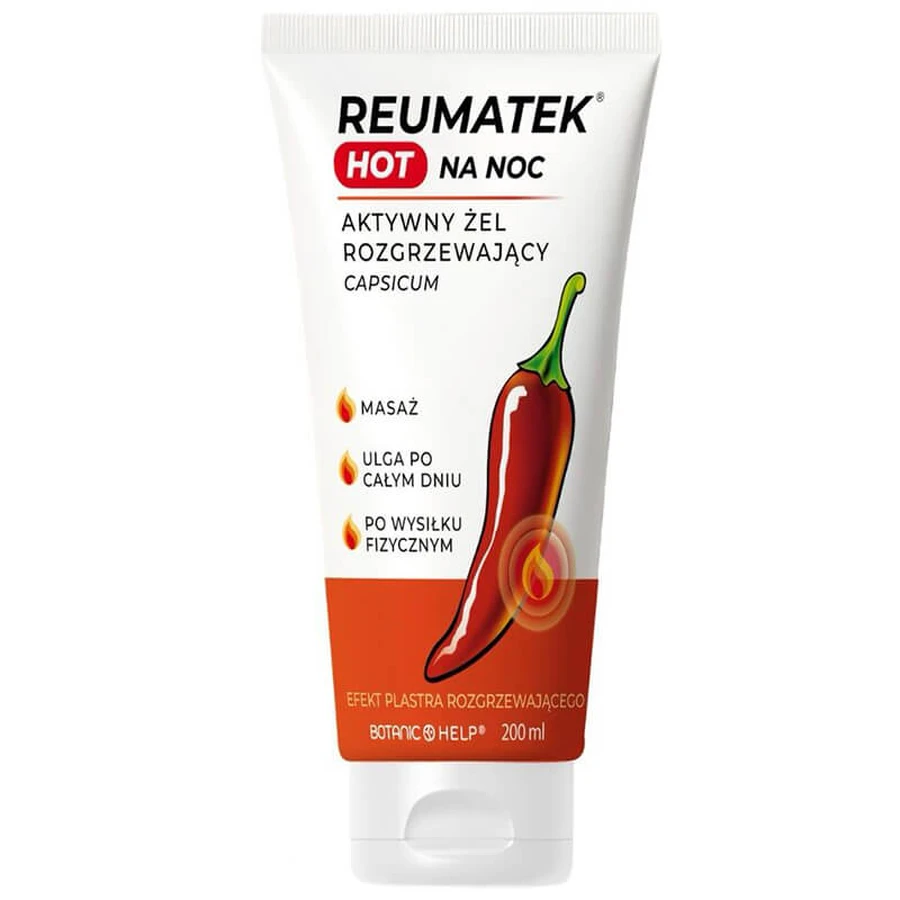 Botanic Help Reumatek Hot, gel calentador activo de noche, 200 ml