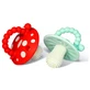 RaZbaby, speech therapy teether, mushroom, red and blue, from 3 months, 2 pieces