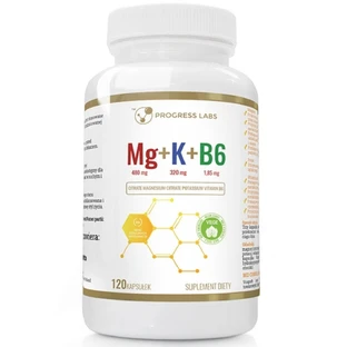 Progress Labs Magnesium + Potassium + B6, 120 capsules