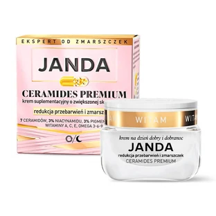 Janda Ceramides Premium, ergänzende Creme mit erhöhter Wirksamkeit, Reduzierung von Hyperpigmentierung und Falten, 50 ml