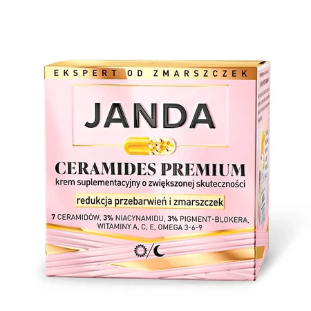 Janda Ceramides Premium, ergänzende Creme mit erhöhter Wirksamkeit, Reduzierung von Hyperpigmentierung und Falten, 50 ml
