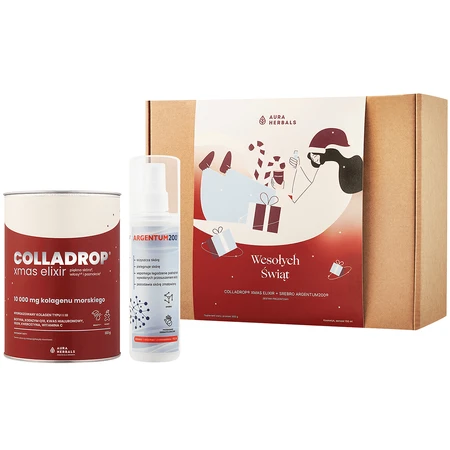 Kit Aura Herbals, élixir de Noël Colladrop, 333 g + Silver Argentum200, 150 ml