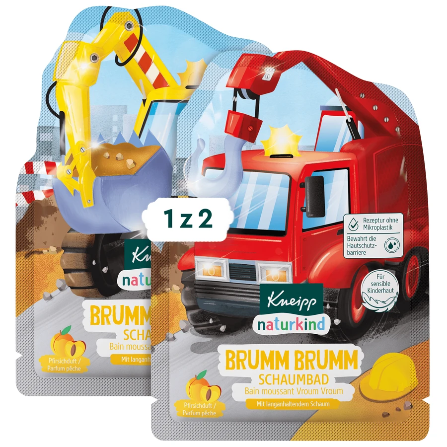 Kneipp Naturkind Brum-Brum, líquido para baño de burbujas, melocotón, 40 ml