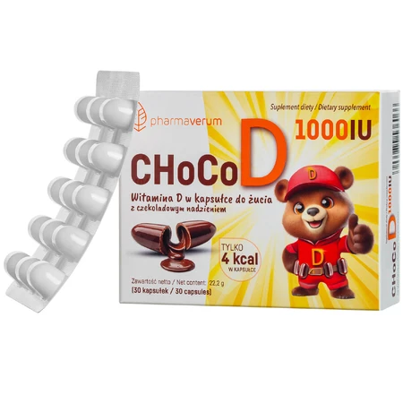 ChocoD, vitamine D pour les enfants à partir de 4 ans, 30 gélules