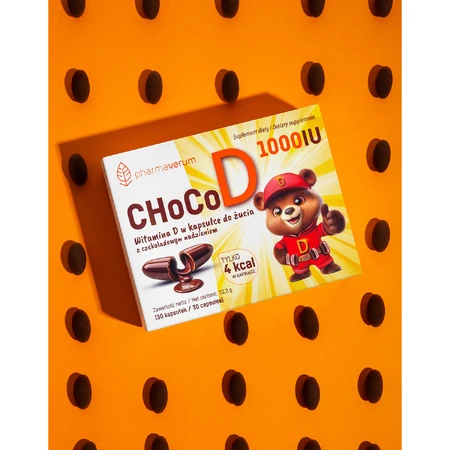 ChocoD, vitamine D pour les enfants à partir de 4 ans, 30 gélules