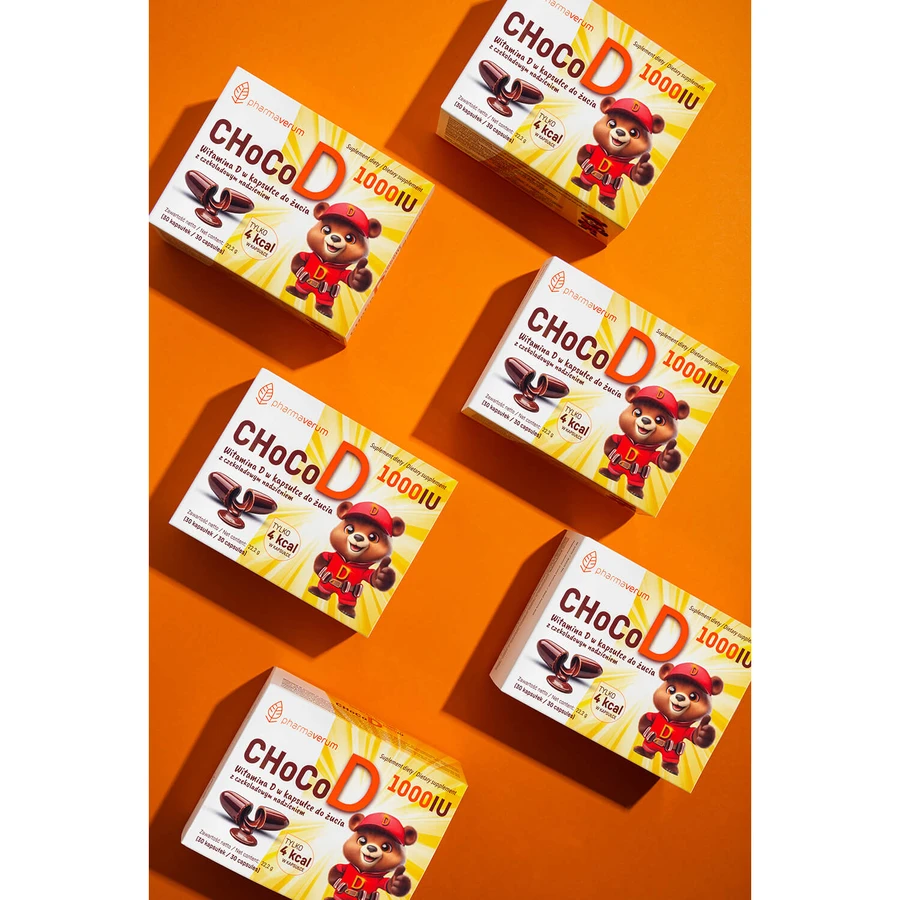ChocoD, vitamine D pour les enfants à partir de 4 ans, 30 gélules