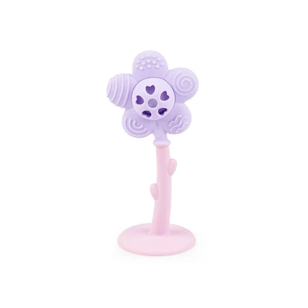 Dumel GiliGums, mordedor, Flor alegre, morado, a partir de 3 meses, 1 pieza