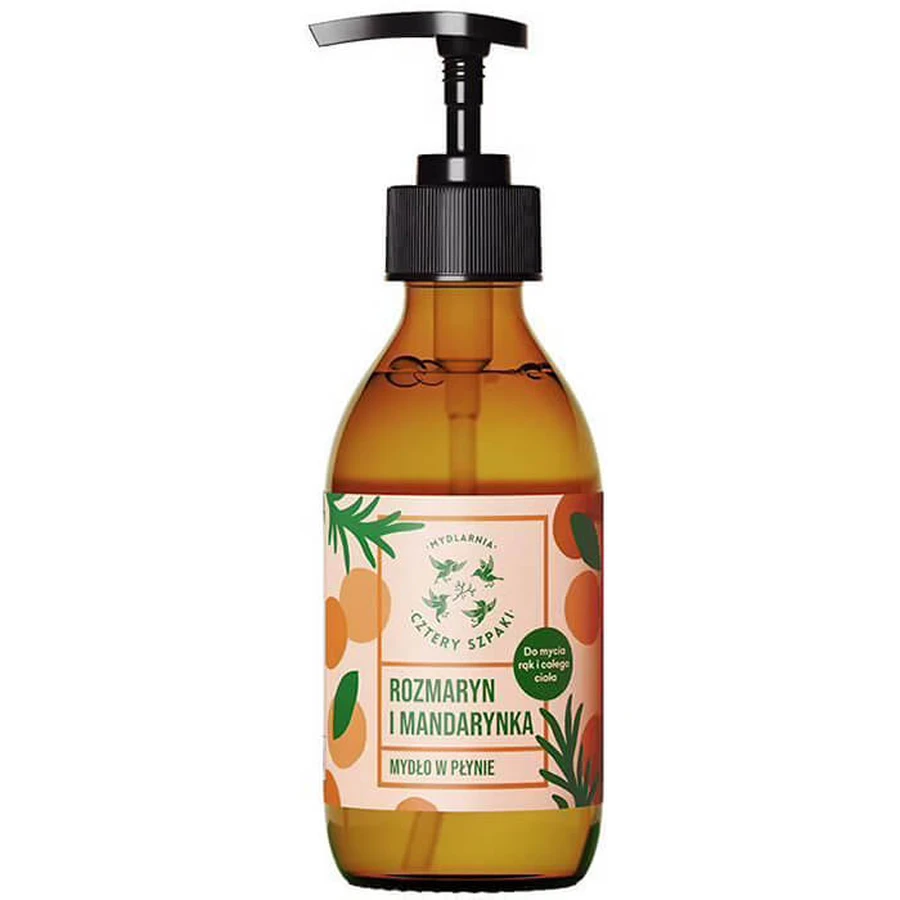 Cztery Szpaki, savon liquide, romarin et mandarine, 300 ml