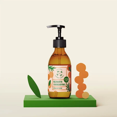 Cztery Szpaki, savon liquide, romarin et mandarine, 300 ml