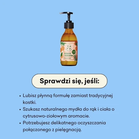 Cztery Szpaki, savon liquide, romarin et mandarine, 300 ml