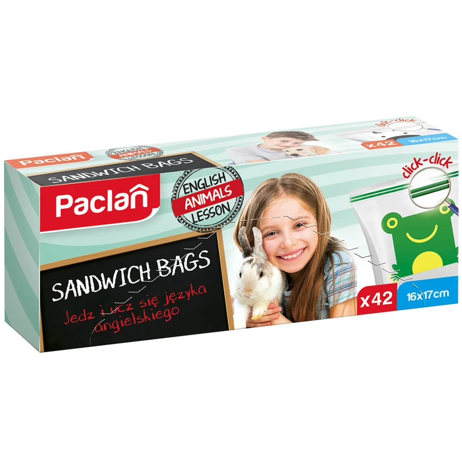 Paclan, breakfast pouches with double string, 42 pieces