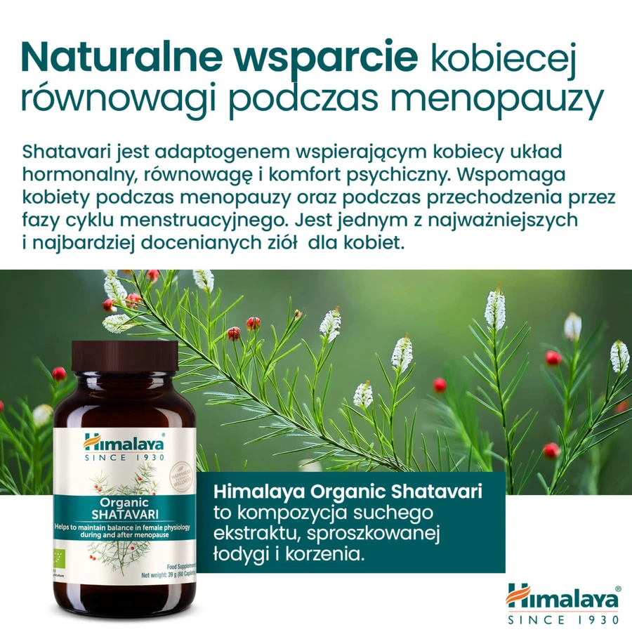 Himalaya Organic Shatavari set, 2 x 60 comprimidos