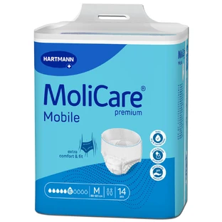 MoliCare Premium Mobile, pañales, talla M, 80-120 cm, 6 gotas, 14 unidades