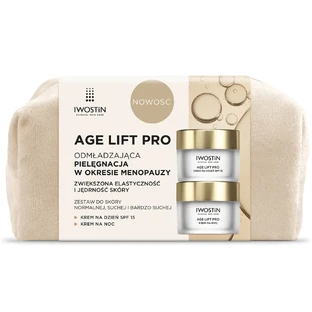 Iwostin Age Lift Pro set, dagcrème, SPF 15, 50 ml + nachtcrème, 50 ml + gratis cosmetisch tasje