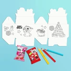 Casa de Navidad Bunny Ninja llena de caramelos afrutados, 14 sorpresas + libro para colorear gratis