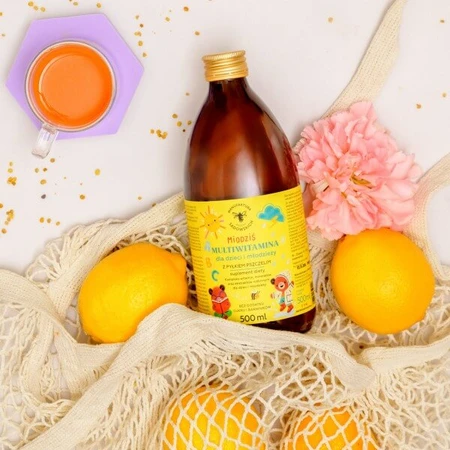 Manufaktura Rodziny Sadowski Miodziś Multivitamin for children and youth with bee pollen, 500 ml