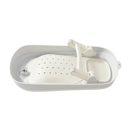 Momini BathBuddy, soporte de baño plegable para bebés, beige