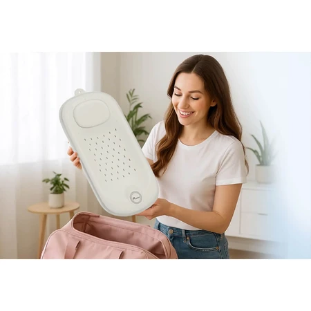 Momini BathBuddy, soporte de baño plegable para bebés, beige