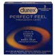 Durex Perfect Feel Premium Non-Latex, non-latex condooms, uniek warm gevoel, 3 stuks