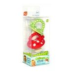 RaZbaby, logopedie bijtring, paddenstoel, rood en groen, vanaf 3 maanden, 2 stuks