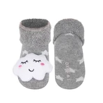 Soxo, calcetines para bebé con sonajero, talla 16-18, nube, 1 par