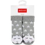 Soxo, calcetines para bebé con sonajero, talla 16-18, nube, 1 par